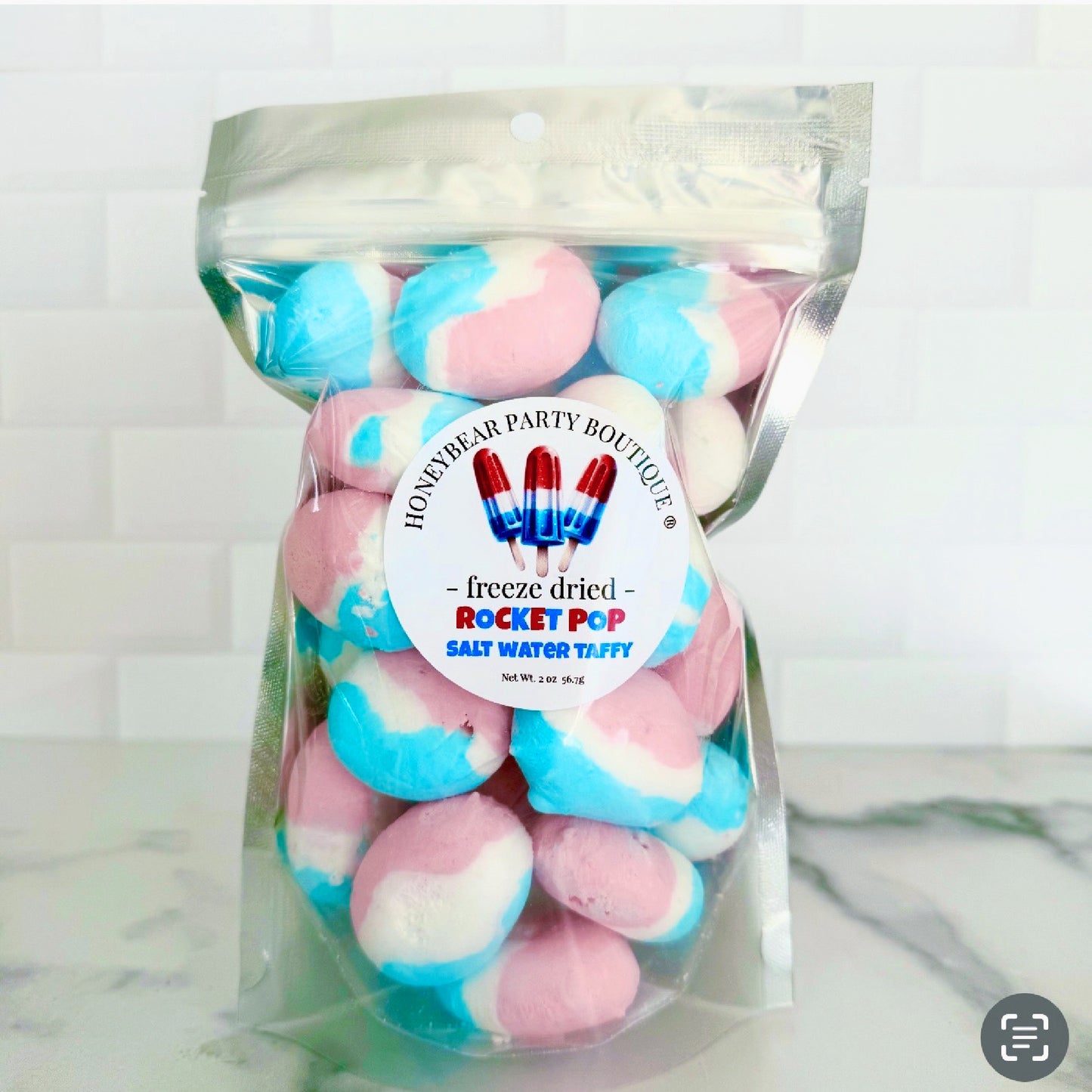 Freeze Dried Rocket Pop Salt Water Taffy
