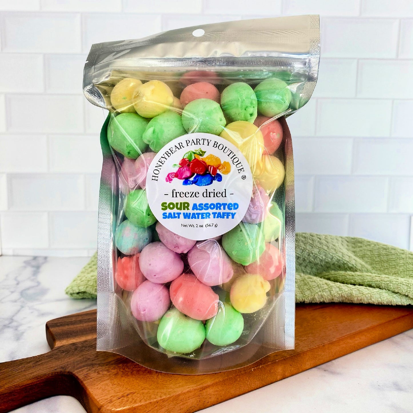 Freeze Dried Sour Assorted Salt Water Taffy Mix