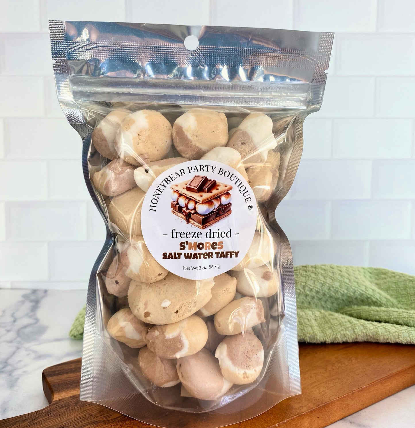 Freeze Dried Candy S'mores Taffy - FREE SHIPPING - Salt Water Taffy