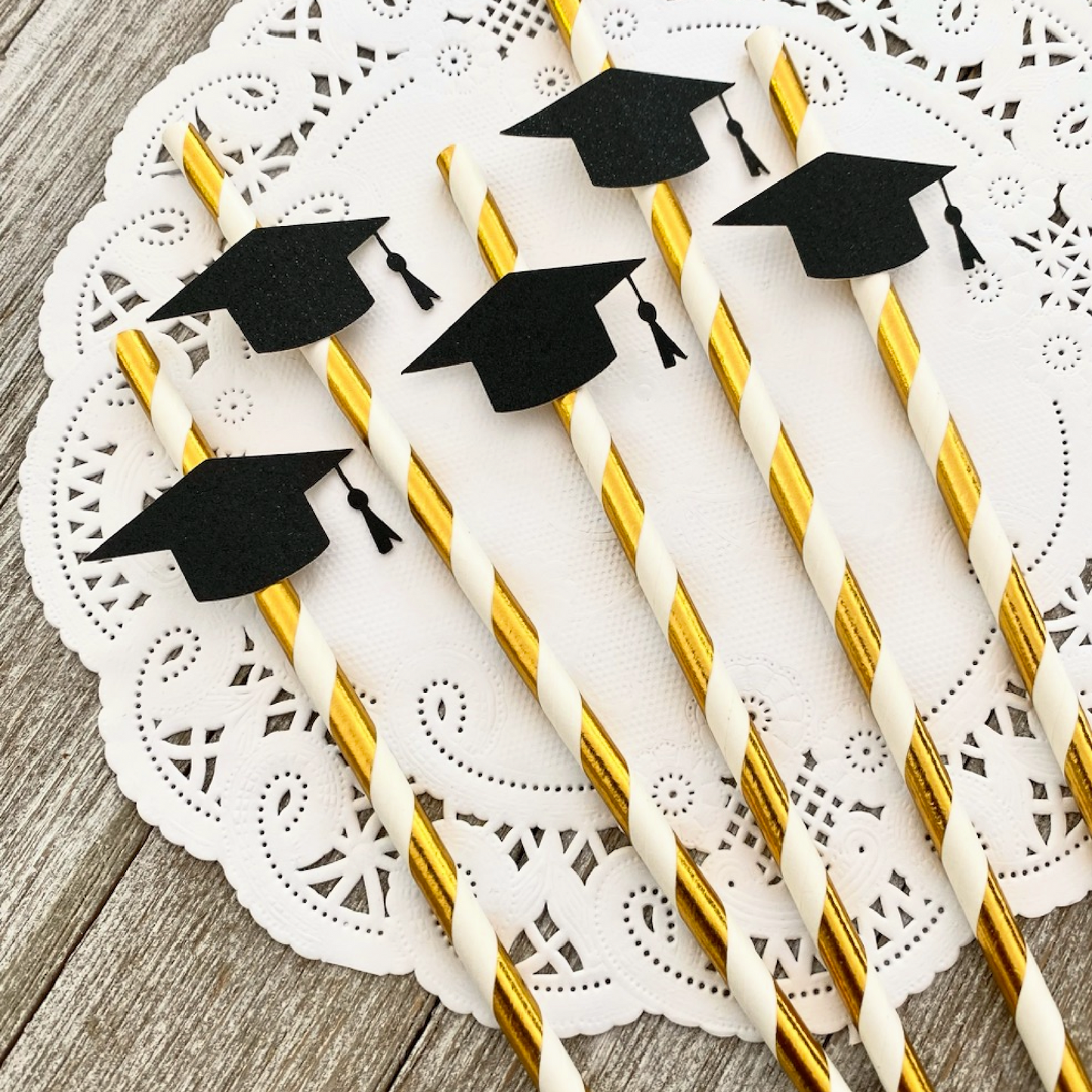Graduation Paper Straws - Graduation Party Decor - High School Graduate - College Graduation - University Grad Party