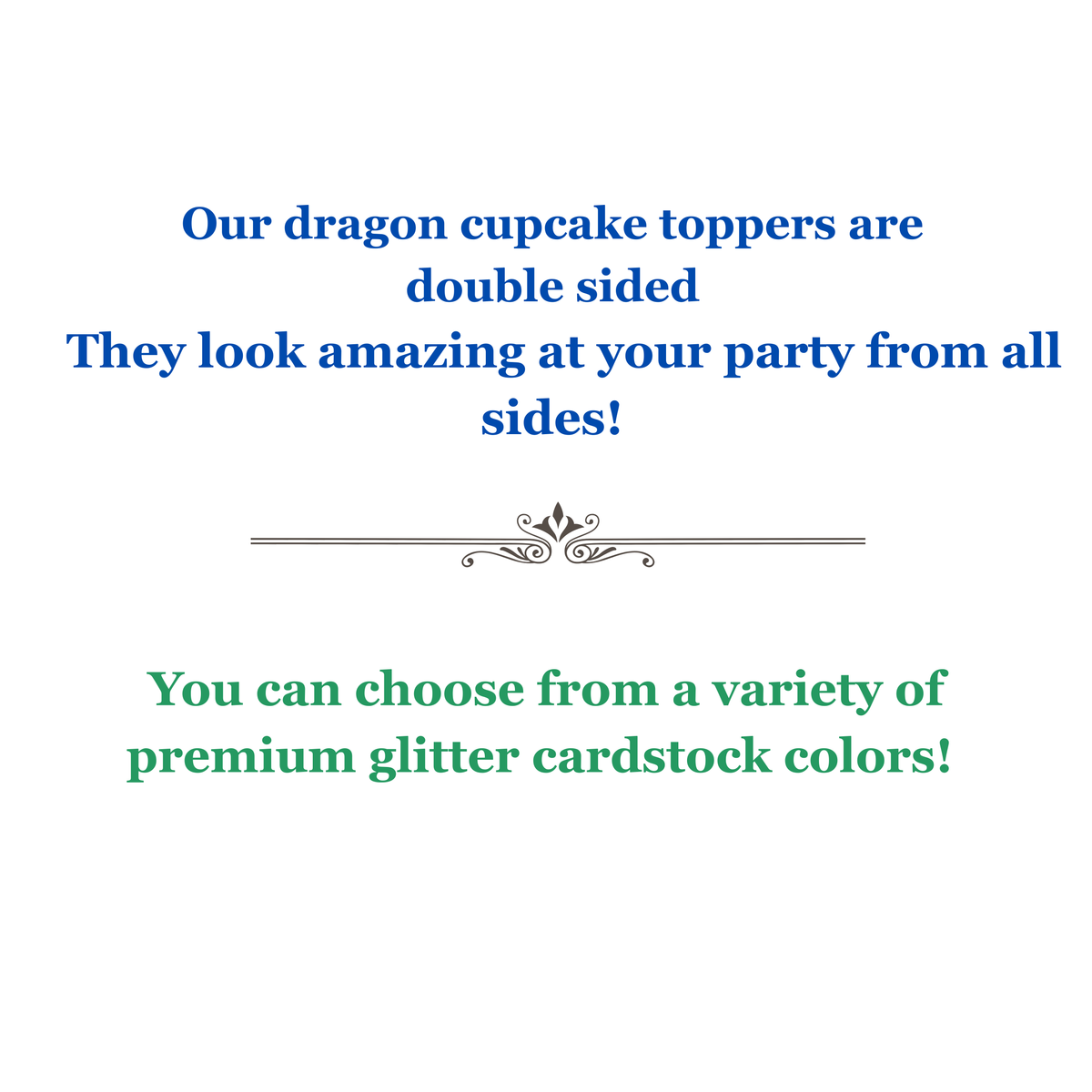 Dragon Cupcake Toppers - Many Color Choices - Set of 12