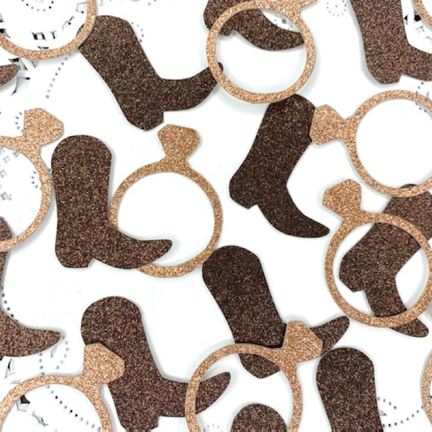 Boots and Ring Confetti - Nash Bachelorette - Lets Get Nashty - Nashlorette Confetti - Cowgirl Bride - Last Ride Party