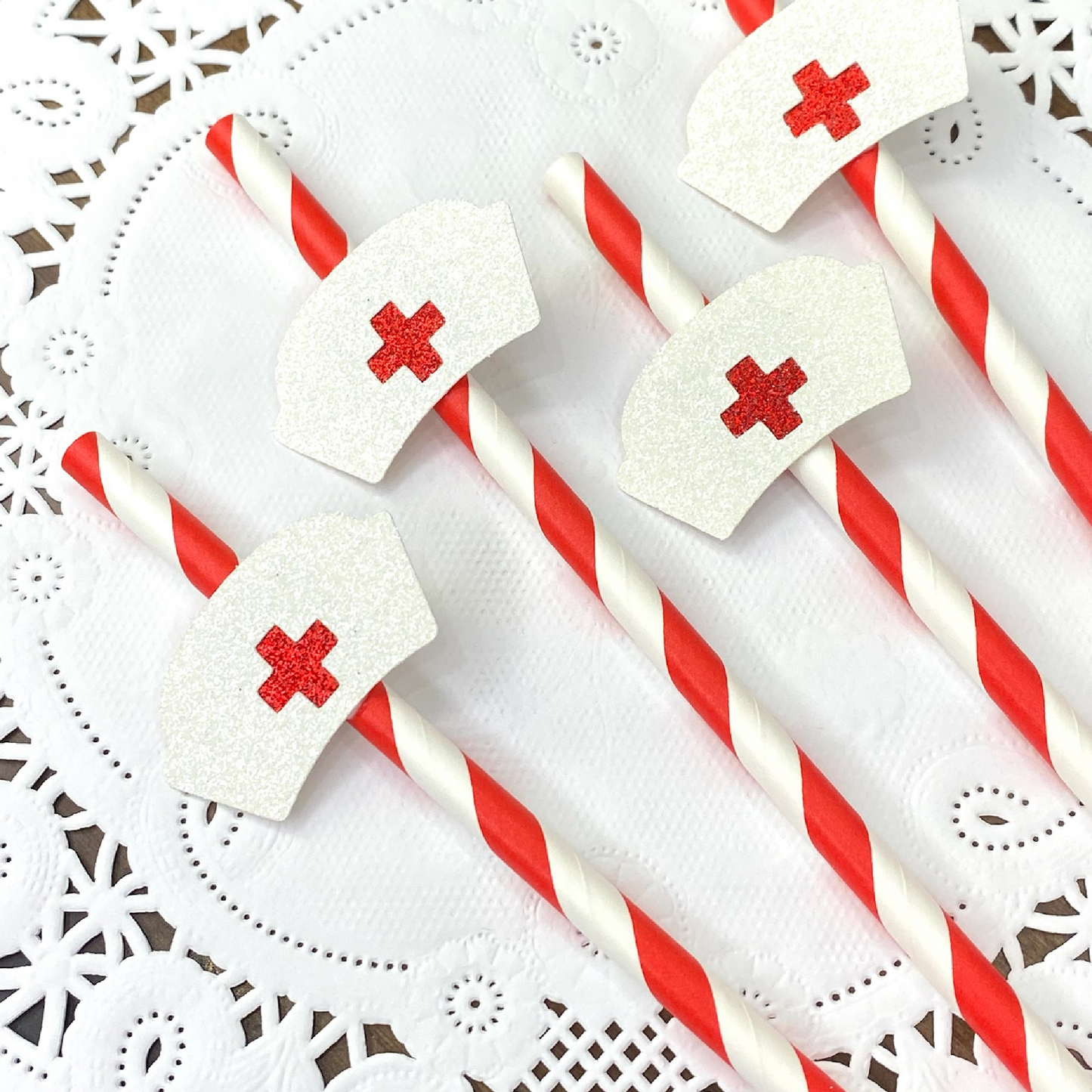 Nurse Paper Straws - Nursing Graduation Party Decor - RN Party - Medical School Graduation Party - Nurse Retirement Party - Nursing School