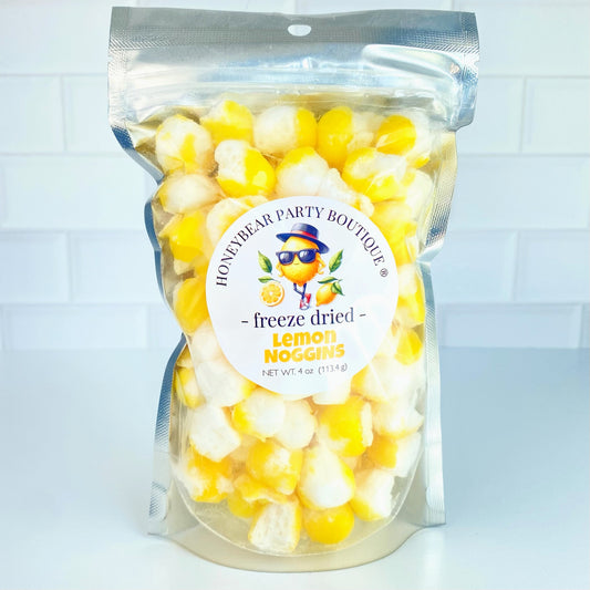 Freeze Dried Lemon Noggins Candy - Freeze Dried Candy Bites - Freeze Dried Sour Crunchy Lemon Candy