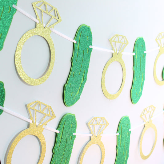 Pickle and Ring Garland - Many Colors - Bachelorette Party Decor
