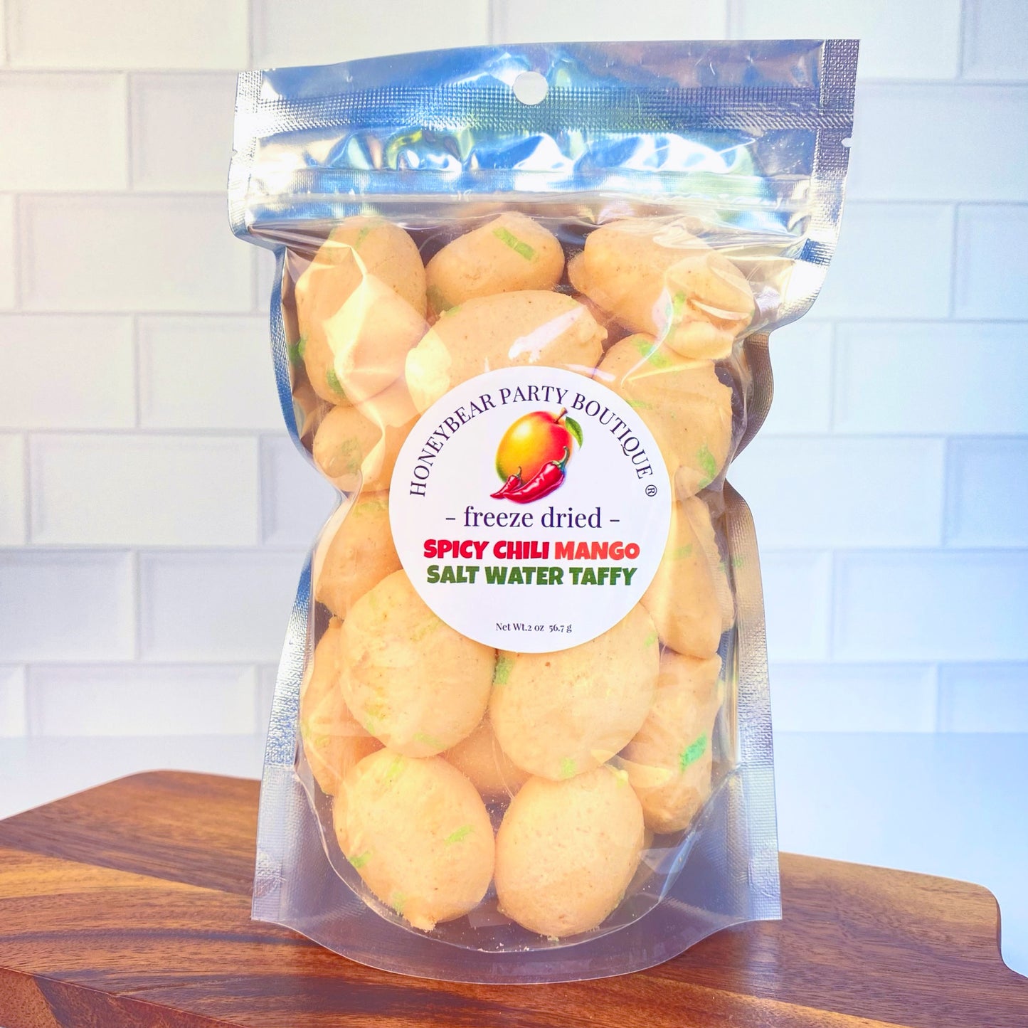Freeze Dried Spicy Chili Mango Salt Water Taffy