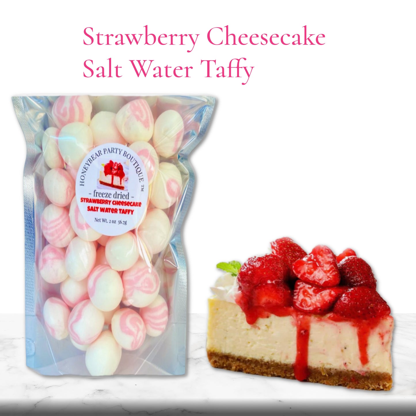 Freeze Dried STRAWBERRY CHEESECAKE Salt Water Taffy