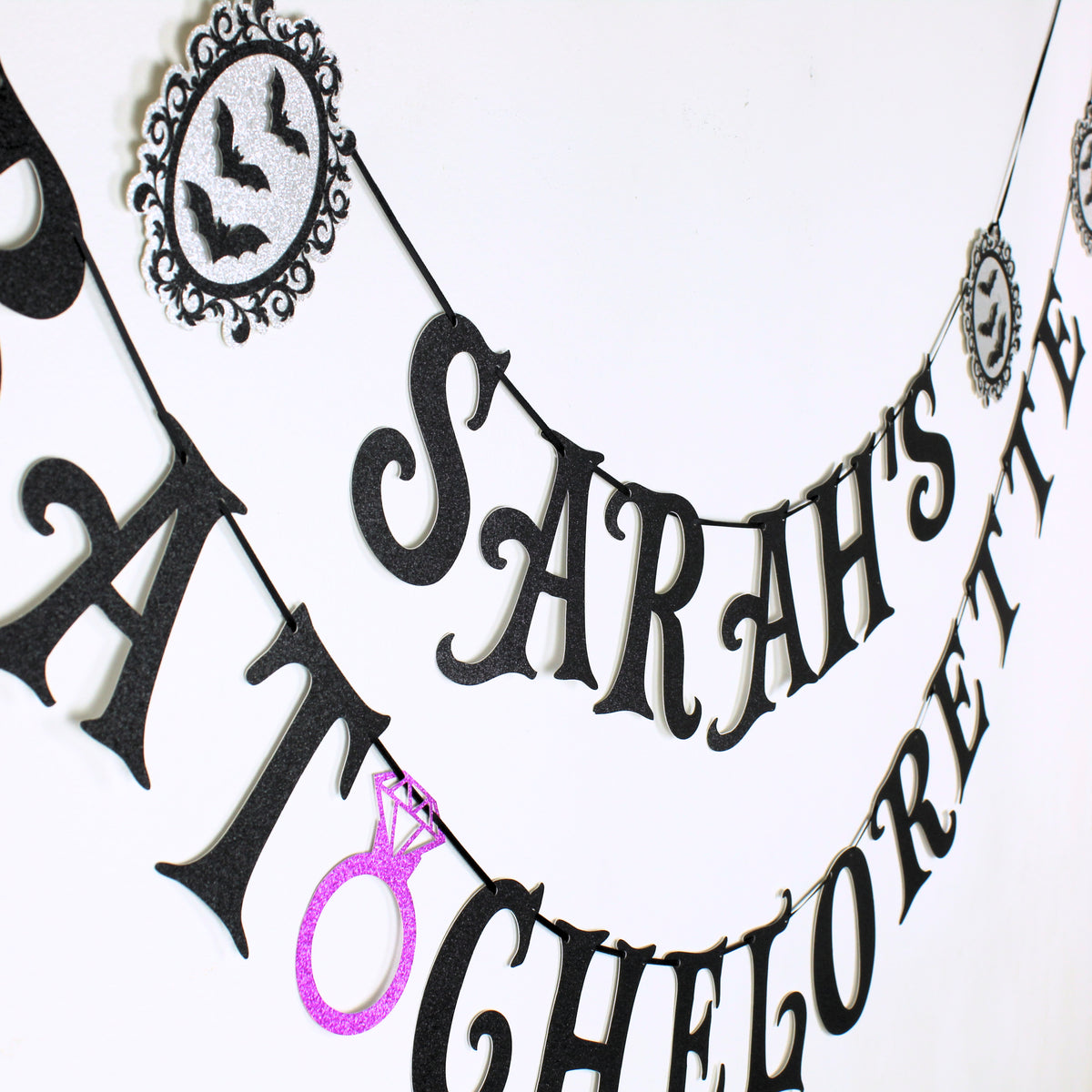 Custom BAT Themed Bachelorette Banner - Gothic Bride - Witch Party