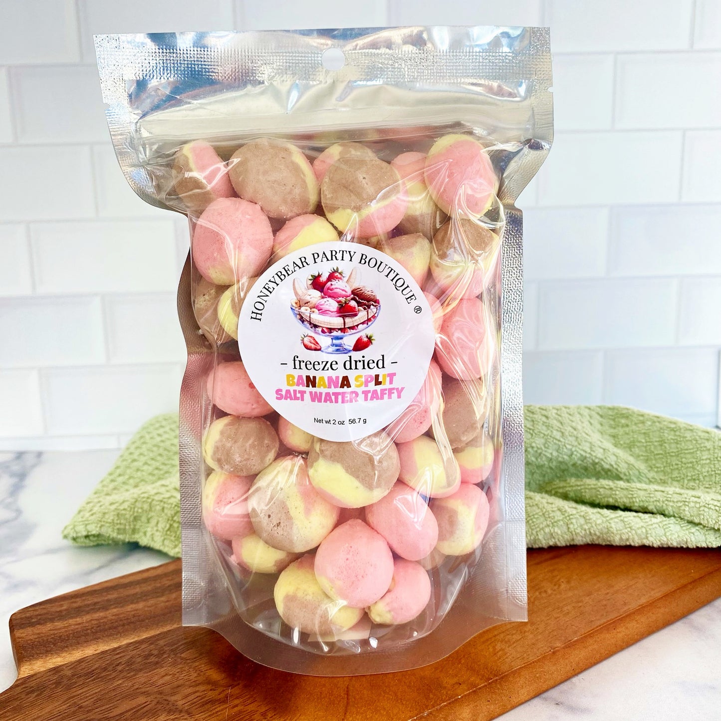 Freeze Dried Banana Split Salt Water Taffy