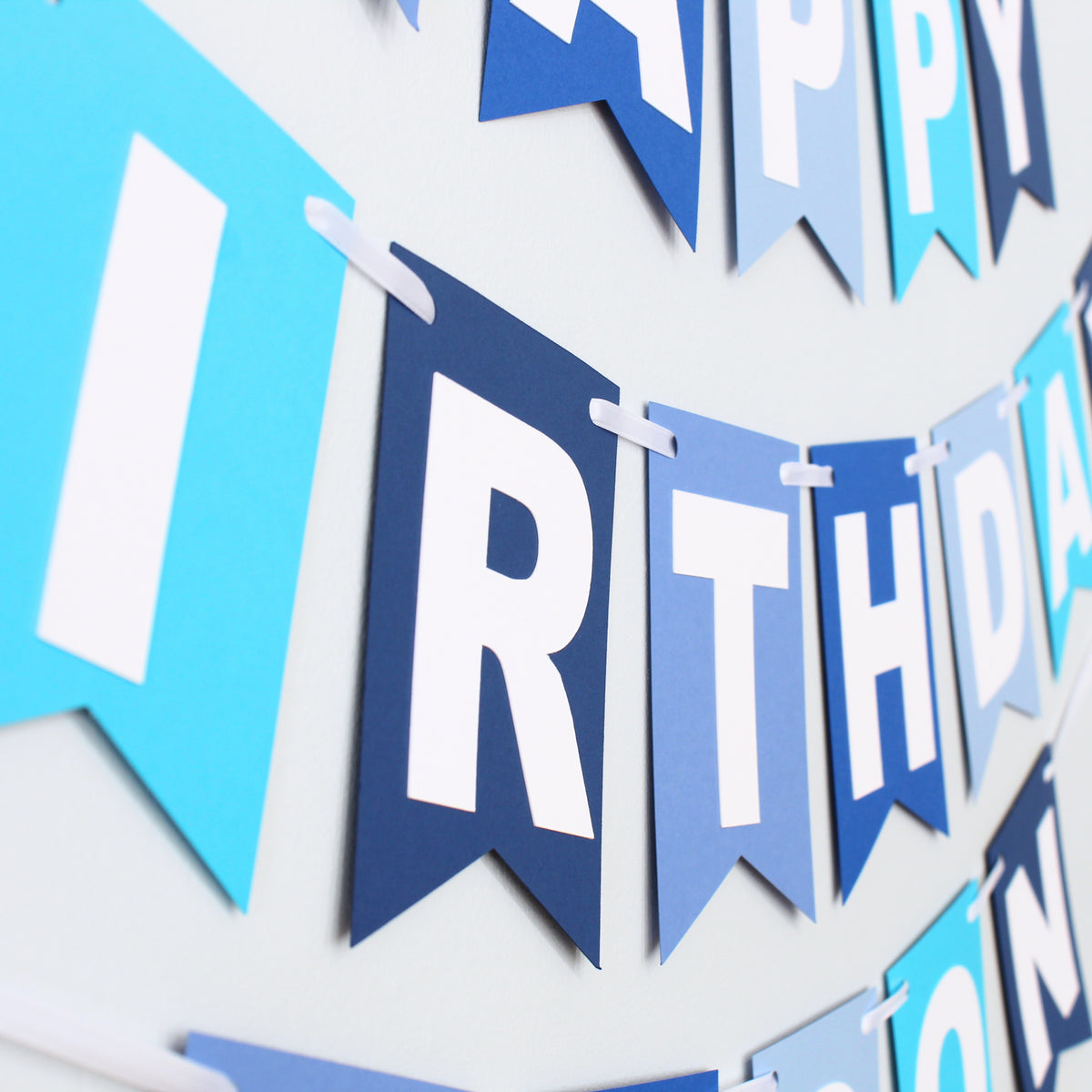 Happy Birthday banner - Custom Blue Birthday banner