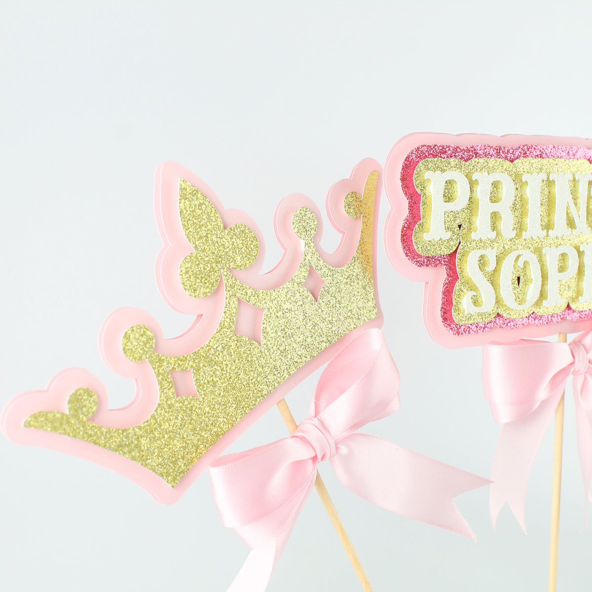 Princess Centerpiece Picks - Customize Name - Set of 3