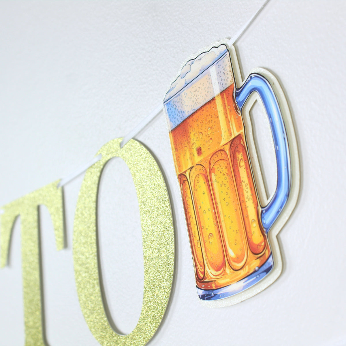 Cheers to 60 Years Banner - Customize Age and Glitter Color - Birthday Banner - Anniversary Decor