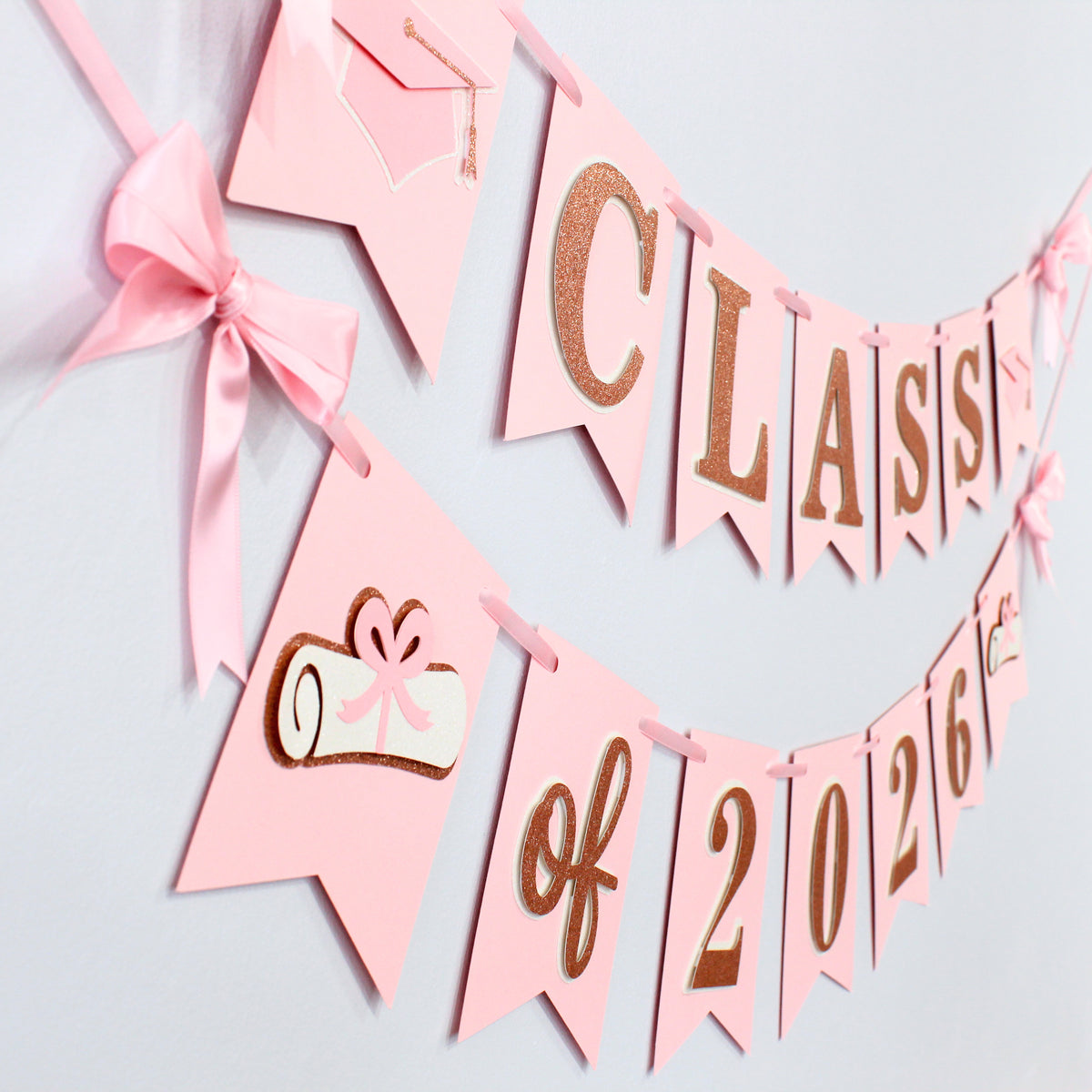 Class of 2027 Pink Graduation Banner