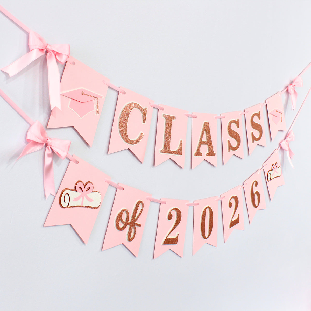 Class of 2027 Pink Graduation Banner