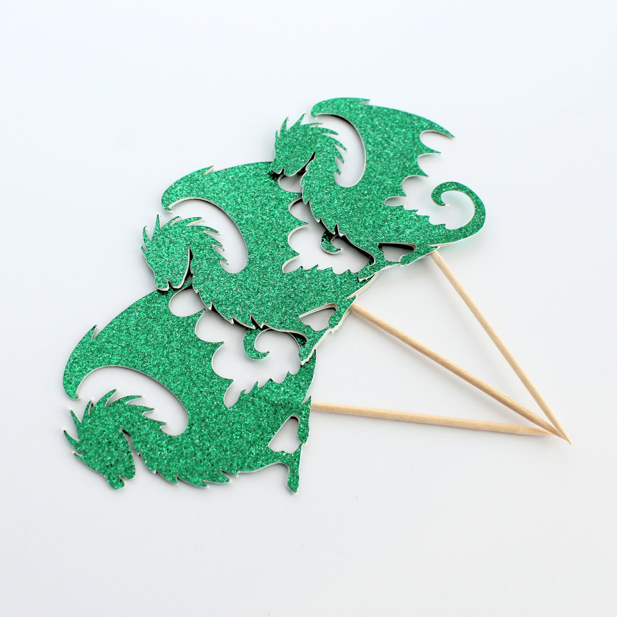 Dragon Cupcake Toppers - Many Colors - Set of 12