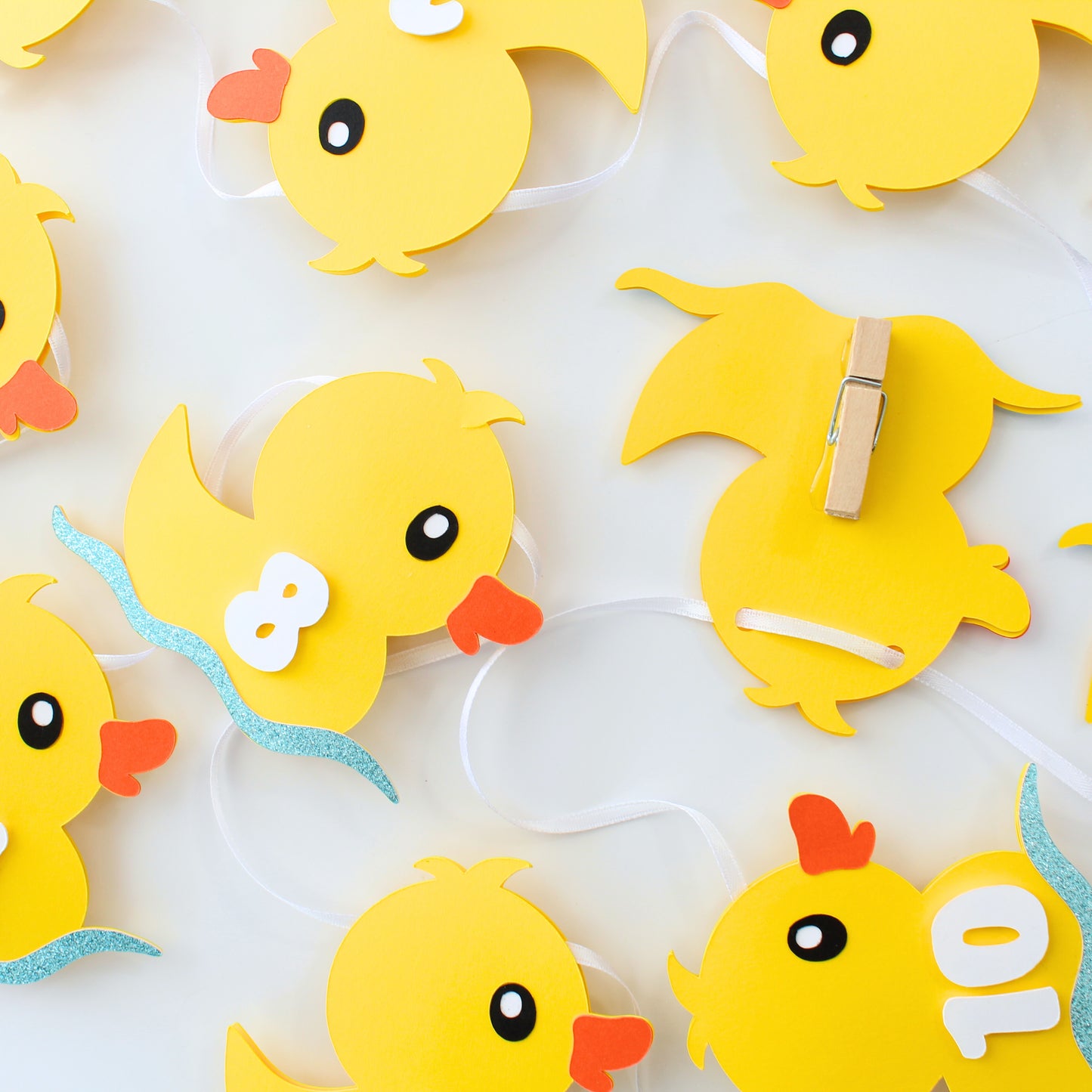 Rubber Ducky Monthly Photo Banner -  Baby First Birthday Decorations - Little Ducky Party - Newborn - 12 Months