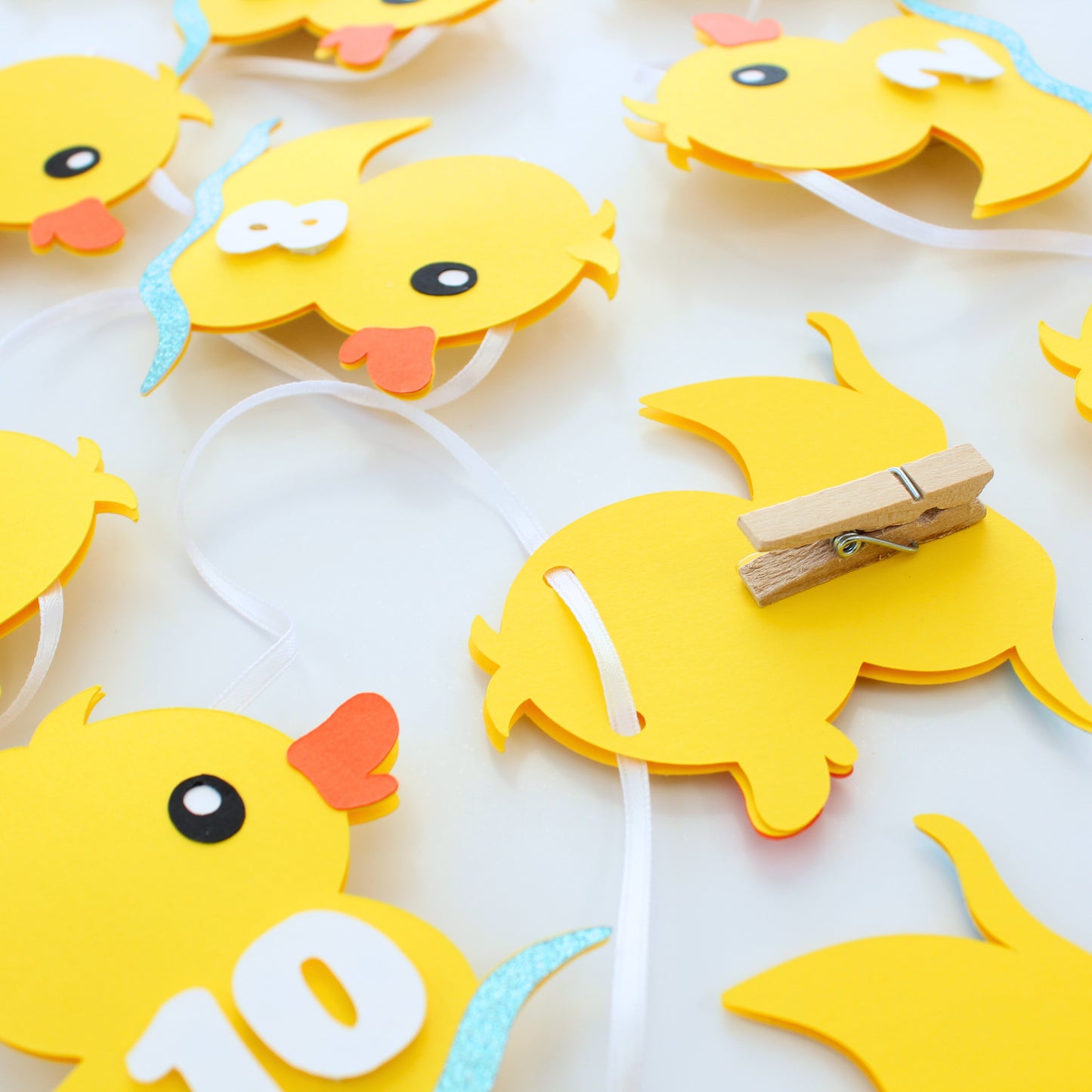 Rubber Ducky Monthly Photo Banner -  Baby First Birthday Decorations - Little Ducky Party - Newborn - 12 Months