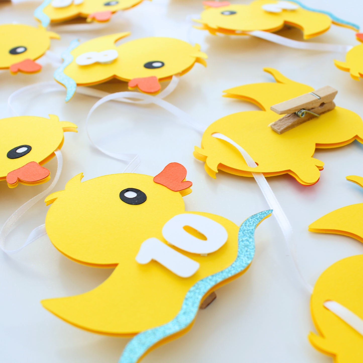 Rubber Ducky Monthly Photo Banner -  Baby First Birthday Decorations - Little Ducky Party - Newborn - 12 Months