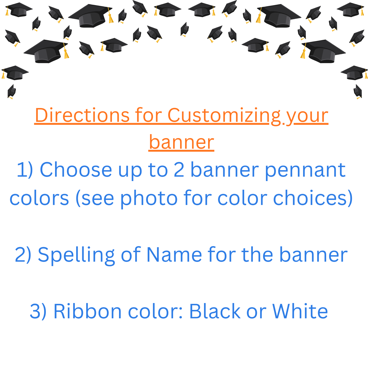 2026 Graduation Party Decorations - Custom Colors - Class of 2026 Banner - Name Banner