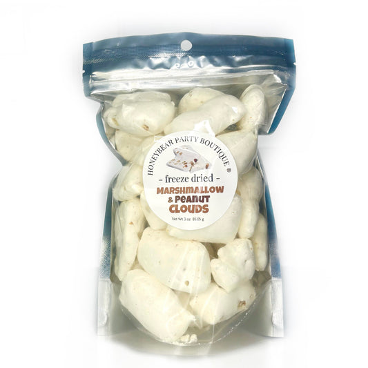 Freeze Dried Marshmallow and Peanut Clouds  - Marshmallow and Peanut Nougat