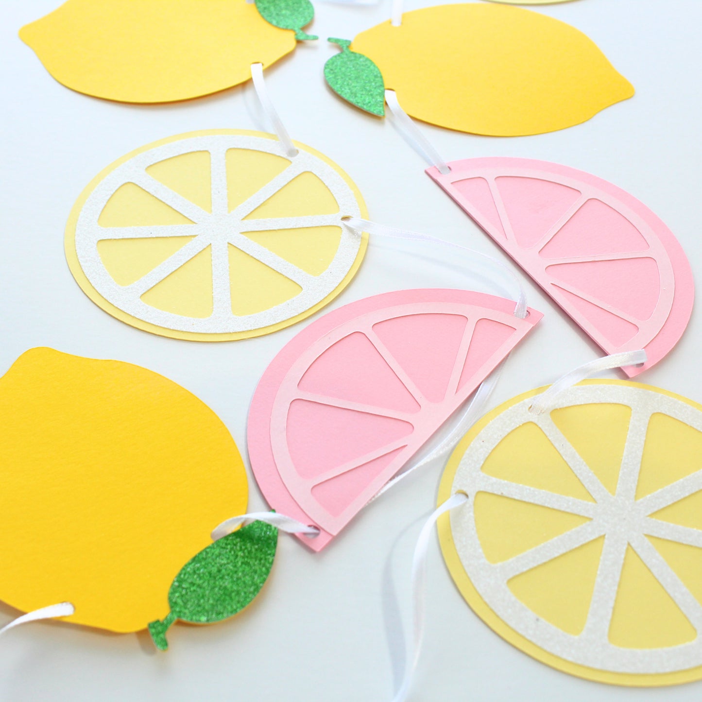 Pink Lemonade Garland - Lemon Themed Graduation Decorations - Lemon Birthday - Lemon Party