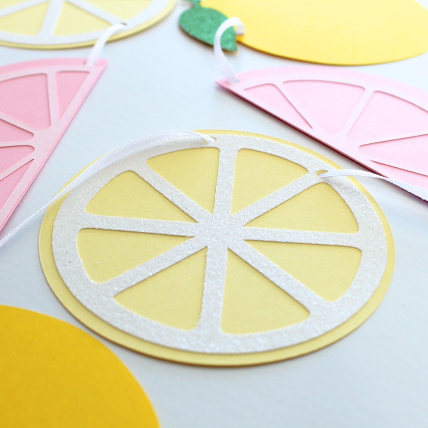 Pink Lemonade Garland - Lemon Themed Graduation Decorations - Lemon Birthday - Lemon Party