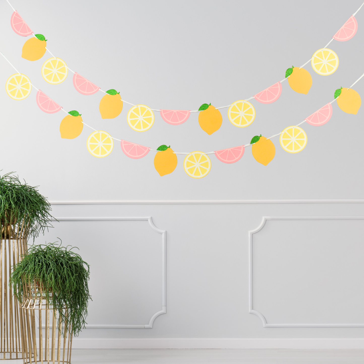 Pink Lemonade Garland - Lemon Themed Graduation Decorations - Lemon Birthday - Lemon Party