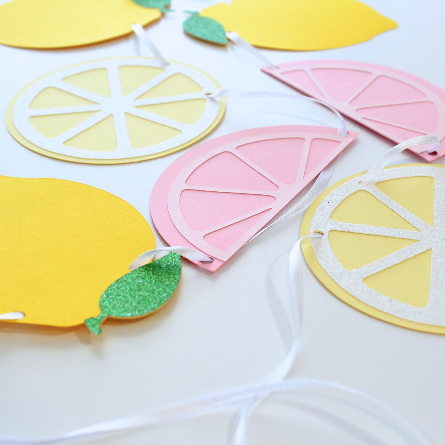 Pink Lemonade Garland - Lemon Themed Graduation Decorations - Lemon Birthday - Lemon Party