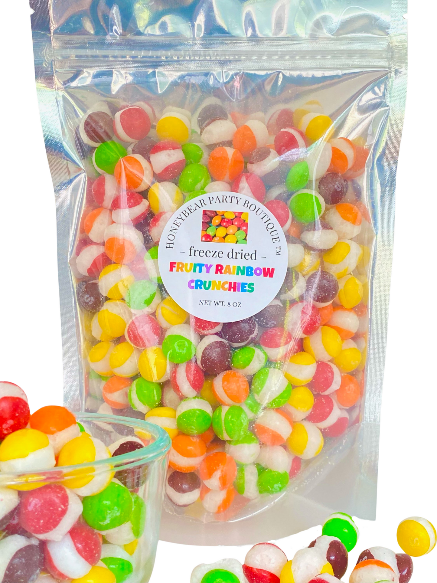 Freeze Dried Fruity Rainbow Crunchies - Freeze Dried Frittles Candies - Freeze Dried Candy Pieces