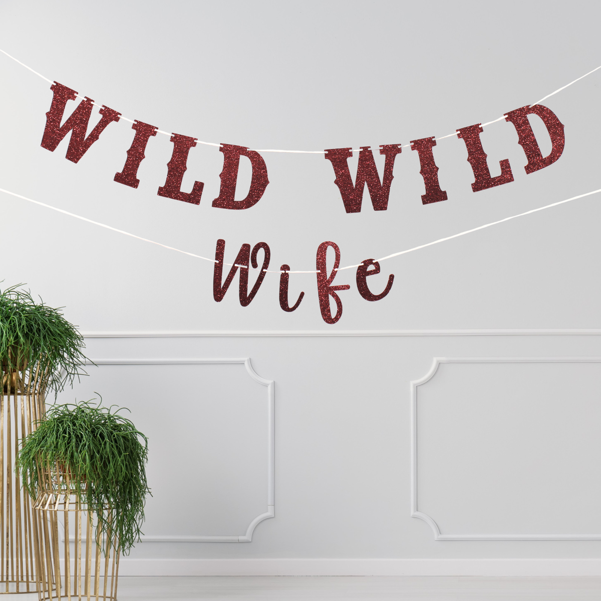 Wild Wild Wife Bachelorette Banner - Western Bachelorette Decorations - Cowgirl Last Rodeo Bachelorette